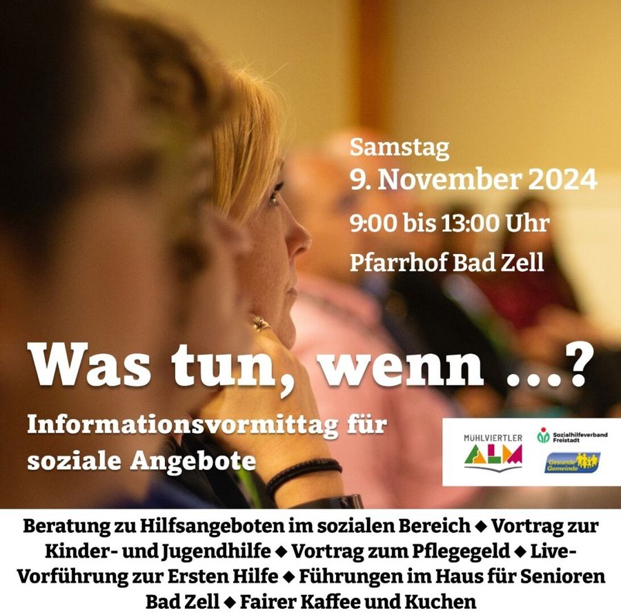 Was tun, wenn ... Informationsvormittag für soziale Angebote