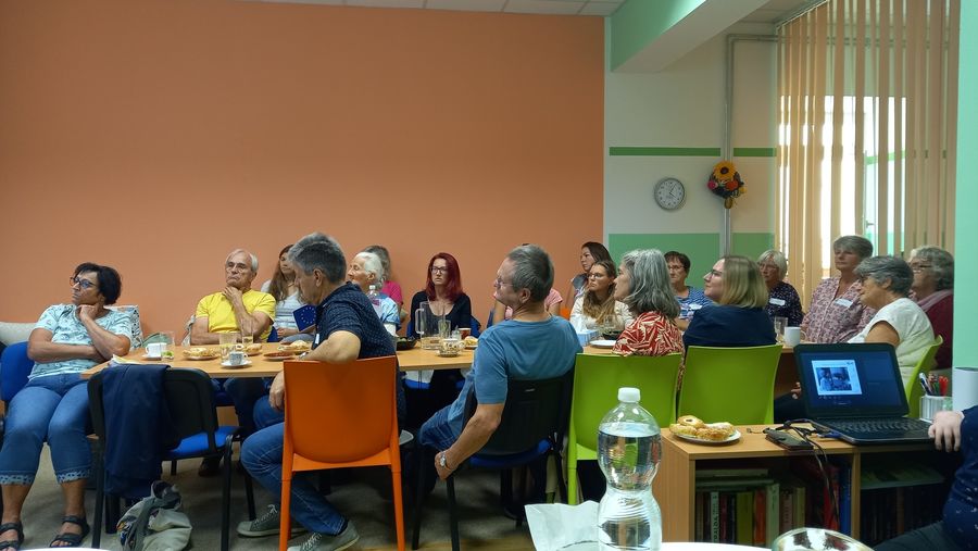 Exkursion Borovany - beim Vortrag
